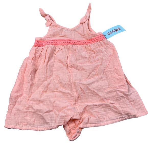 Cat & Jack Toddler Girls' Peach Tank Romper - Size 4T - NWT - Picture 1 of 6